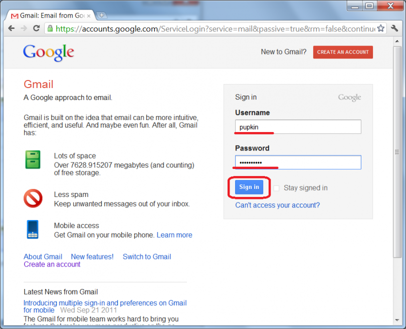 Почту gmail com