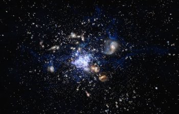 Гигантская протогалактика в молодой Вселенной формирует звёзды из «вторсырья», выяснили учёные